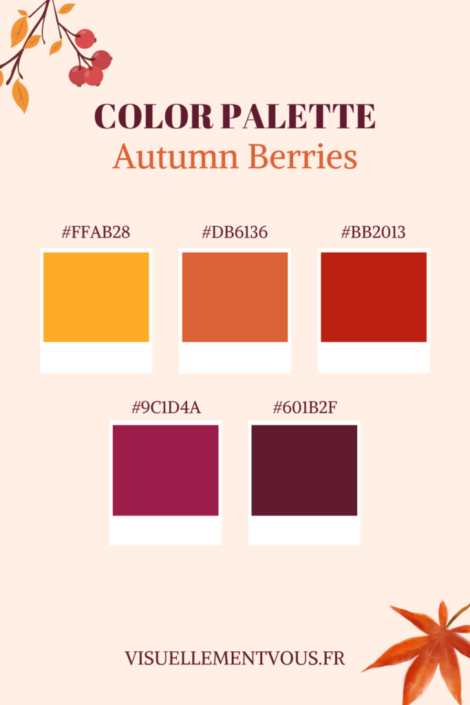Palettes de couleurs automne