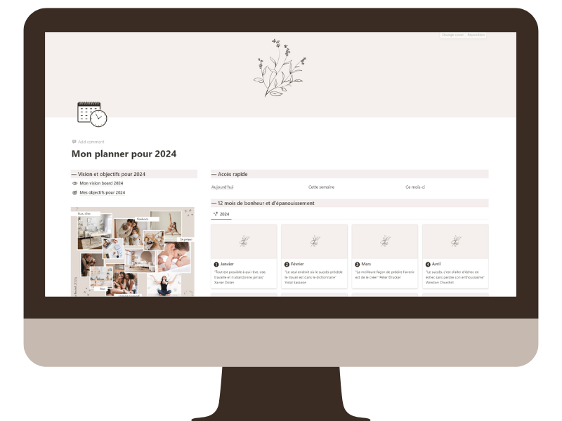 Notion template Planner 2024